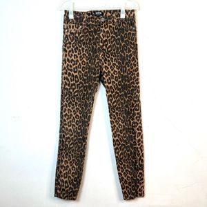 Zara Trafaluc Cheetah Print Straight Leg Jeans Women’s US 8